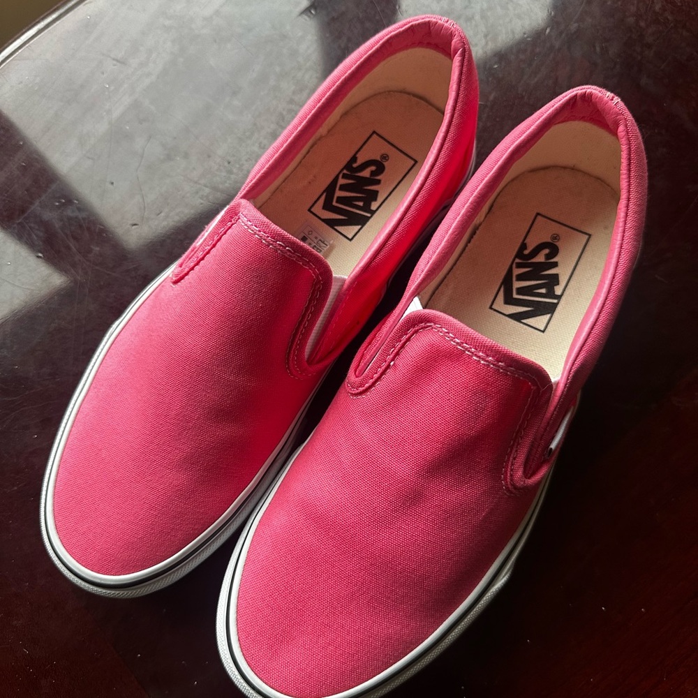 Vans Vibrant Pink Slip-On Shoes